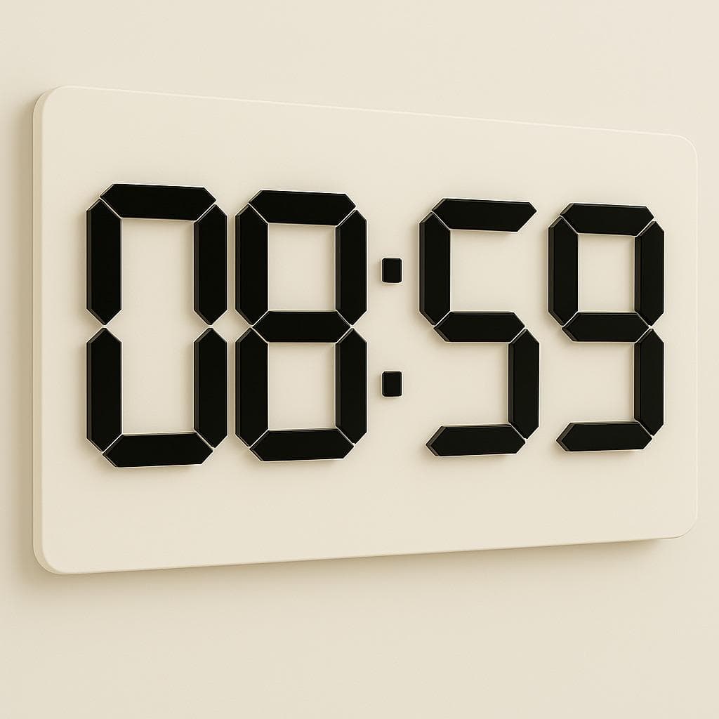 Electromechanical wall clock — frame 0